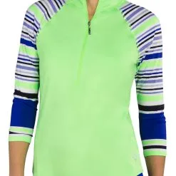 JoFit Women's 3/4 Sleeve Raglan Mock - Honeydew