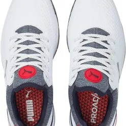 PUMA Men's Proadapt Alphacat Golf Shoe - Puma White/Navy Blazer/High Risk Red -Clubs Shop full 08409.1647032010.1280.1280