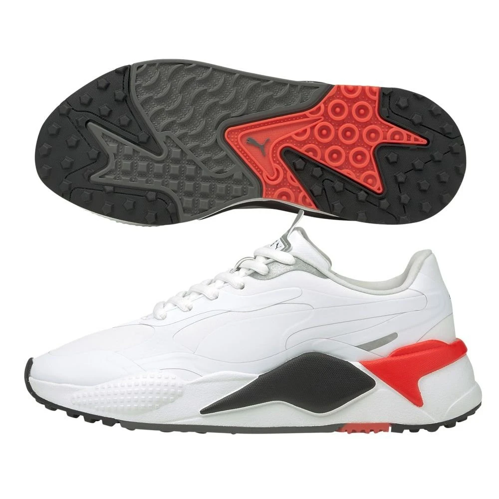 Puma Golf Men's RS-G Spikeless Golf Shoes - White/Black/Red 1 Puma Golf Men's RS-G Spikeless Golf Shoes - White/Black/Red